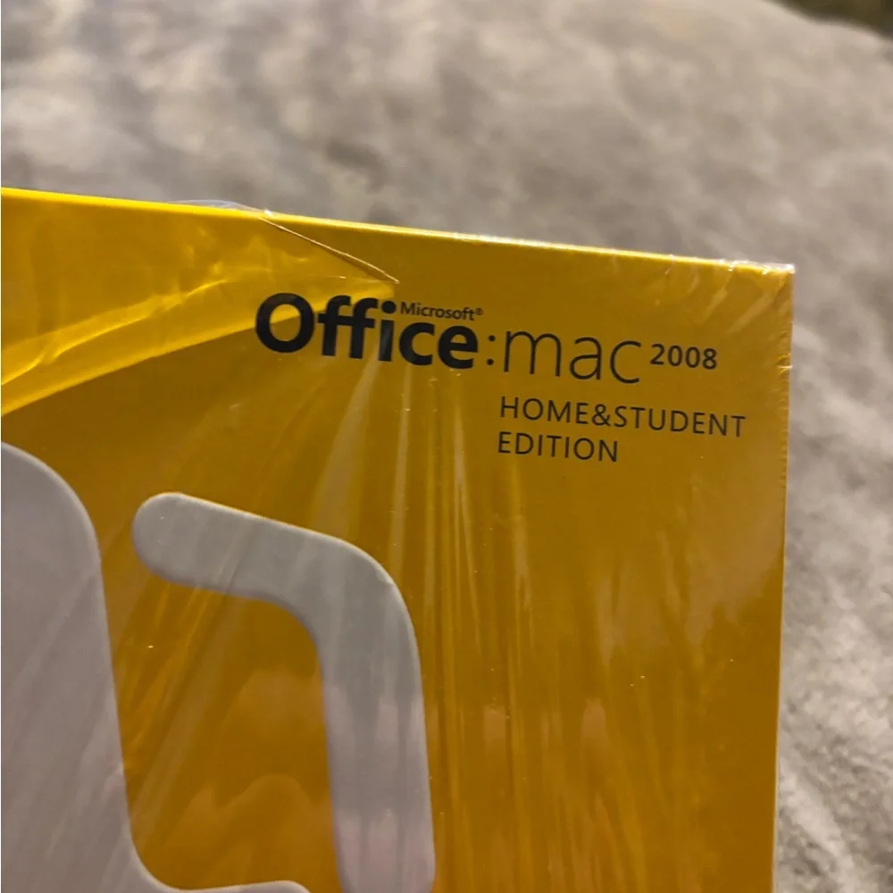 Microsoft Office Mac 2008 Home & Student Edition - Yellow new factory sealed
